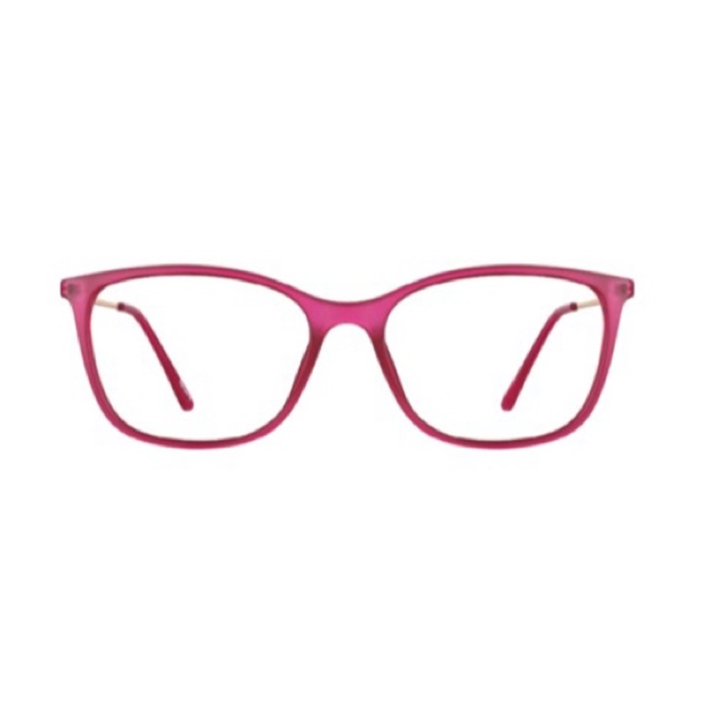 Zenni Optical Rectangle Glasses Red Punch